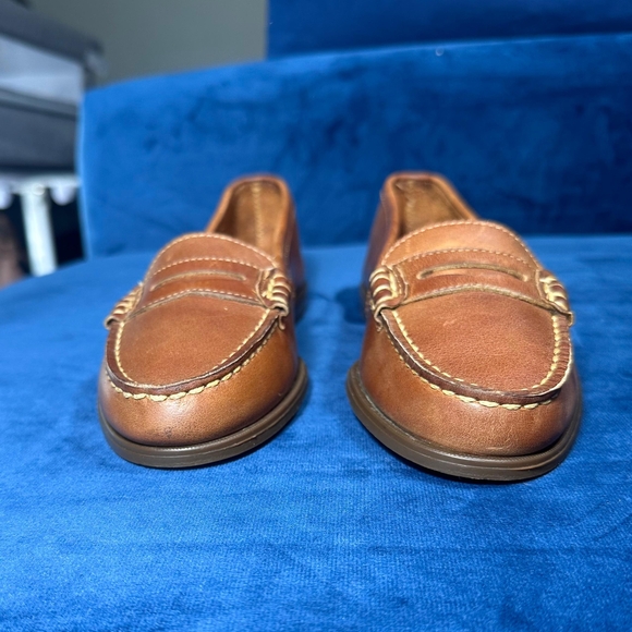 Vintage GH Bass & Co Penny Leather Loafer Shoes Brown Womens 7.5B made in USA - Picture 2 of 12